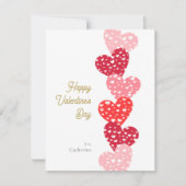 Niedlicher Tag des Roten Herzens Mitteilungskarte (Vorderseite)