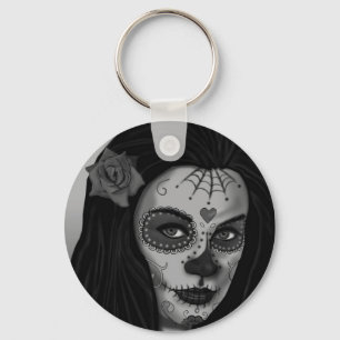 Niedlicher Tag des toten Gothic Girl-Schlüsselanhä Schlüsselanhänger