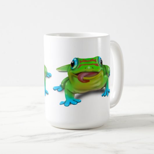 Niedlicher TAG GECKO Kaffeetasse (VorderseiteRechts)