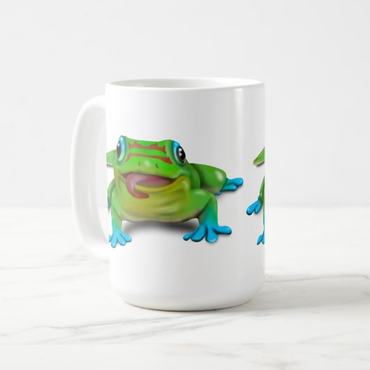 Niedlicher TAG GECKO Kaffeetasse (Vorderseite Links)