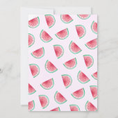Niedlicher Tag im Melon Watermelon Erstgeburt Einladung (Rückseite)