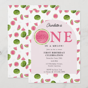 Niedlicher Tag im Melon Watermelon Sommer Geburtst Einladung