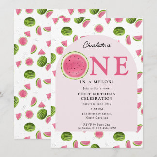Niedlicher Tag im Melon Watermelon Sommer Geburtst Einladung