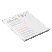 Niedlicher Tagesplan einfügen Notepad Notizblock (angewinkelt)