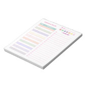 Niedlicher Tagesplan einfügen Notepad Notizblock (Rotiert)