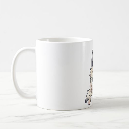 Niedlicher Tamandustapel Kaffeetasse (Links)