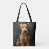 NIEDLICHER TAN & BROWN WELSH TERRIER DOG TASCHE (Rückseite)