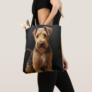 NIEDLICHER TAN & BROWN WELSH TERRIER DOG TASCHE