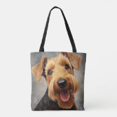 NIEDLICHER TAN & BROWN WELSH TERRIER DOG TASCHE (Rückseite)