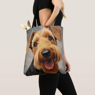 NIEDLICHER TAN & BROWN WELSH TERRIER DOG TASCHE