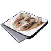 NIEDLICHER TAN- UND WEISSER AMERIKANISCHER COCKER LAPTOPSCHUTZHÜLLE (Vorne Knopf)