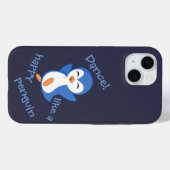 Niedlicher Tanz wie ein glücklicher Pinguin Blue Case-Mate iPhone Hülle (Rückseite (Horizontal))