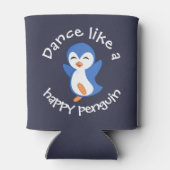 Niedlicher Tanz wie ein glücklicher Pinguin Dosenkühler (Rückseite)