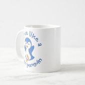 Niedlicher Tanz wie ein glücklicher Pinguin Kaffeetasse (Vorderseite Links)