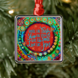 Niedlicher Tanz wie Frostige Liebe wie Jesus Inspi Ornament Aus Metall