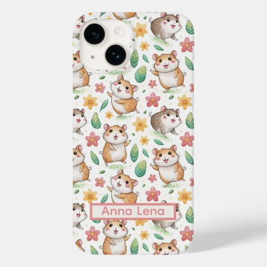 Niedlicher Tanzhamster und Name iPhone/iPad Gehäus Case-Mate iPhone Hülle (Rückseite)
