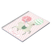 Niedlicher Tanzlama w. Balloons - Kinder-Notebook Notizblock (Linke Seite)