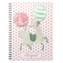 Niedlicher Tanzlama w. Balloons - Kinder-Notebook