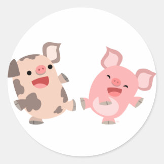 Niedlicher Tanzsticker für Cartoon Runder Aufkleber
