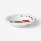 Niedlicher Tarsier mit Schirm-Cartoon-Abbildung Pappteller (Gewinkelt)