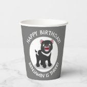 Niedlicher Tasmanischer Teufel personalisierter Ca Pappbecher (Rückseite)