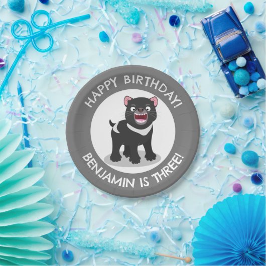 Niedlicher Tasmanischer Teufel personalisierter Ca Pappteller (Party)