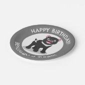 Niedlicher Tasmanischer Teufel personalisierter Ca Pappteller (Schrägansicht)