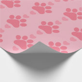 Niedlicher Tatzen-Druck Geschenkpapier (Ecke)