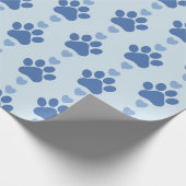 Niedlicher Tatzen-Druck Geschenkpapier (Ecke)