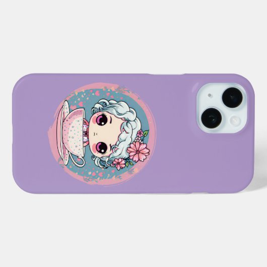 Niedlicher Tea Cup Doll iPhone / iPad Gehäuse Case-Mate iPhone Hülle (Rückseite (Horizontal))