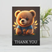 Niedlicher Teddie Bär Vielen Dank Dankeskarte (Stehend Vorderseite)
