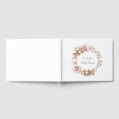 Niedlicher Teddy Bär Blumenreath Gästebuch (Voll)