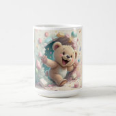 Niedlicher Teddy Bär bricht durch Mauer | Kinderzi Kaffeetasse (Mittel)