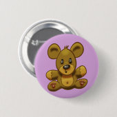 Niedlicher Teddy Bär Button (Vorne & Hinten)