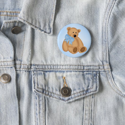 Niedlicher Teddy-Bär, für Baby-Jungen Button (Beispiel)