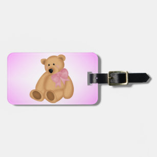 Niedlicher Teddy-Bär, für Baby-Mädchen Gepäckanhänger