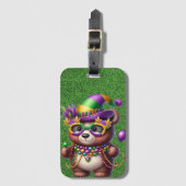 NIEDLICHER TEDDY-BAR FÜR MARDI GRAS GEPÄCKANHÄNGER (Vorderseite Vertikal)