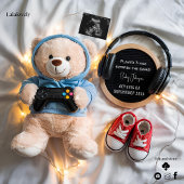 Niedlicher Teddy Bär Gamer Pregnancy Ankündigung