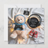 Niedlicher Teddy Bär Gamer Pregnancy Ankündigung (Vorderseite)
