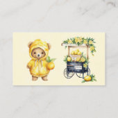 Niedlicher Teddy Bär Gelber Zitronenmeer Windelwöl Visitenkarte (Rückseite)