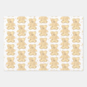 Niedlicher Teddy Bär Geschenkpapier Set (Vorderseite)