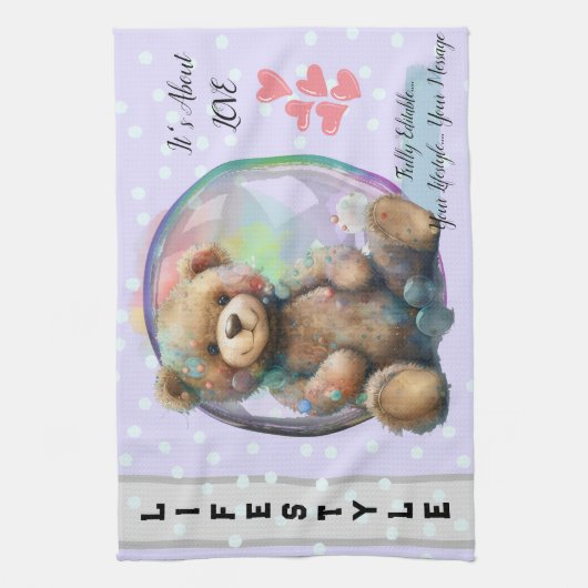 Niedlicher Teddy Bär Geschirrtuch (Vertikal)