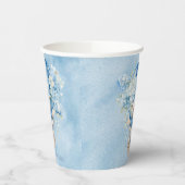 Niedlicher Teddy Bär in Hot Air Balloon Baby Dusch Pappbecher (Links)