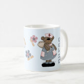 Niedlicher Teddy Bär Individuelle Name Geschenkide Kaffeetasse (VorderseiteRechts)