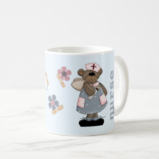 Niedlicher Teddy Bär Individuelle Name Geschenkide Kaffeetasse (VorderseiteRechts)