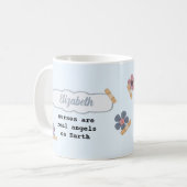 Niedlicher Teddy Bär Individuelle Name Geschenkide Kaffeetasse (Vorderseite Links)