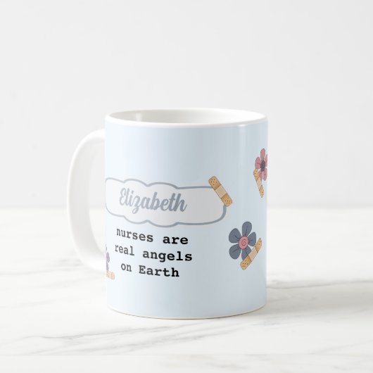 Niedlicher Teddy Bär Individuelle Name Geschenkide Kaffeetasse (Vorderseite Links)