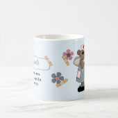 Niedlicher Teddy Bär Individuelle Name Geschenkide Kaffeetasse (Mittel)