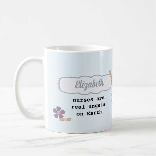 Niedlicher Teddy Bär Individuelle Name Geschenkide Kaffeetasse (Links)
