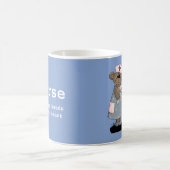 Niedlicher Teddy Bär Individuelle Name Geschenkide Kaffeetasse (Mittel)